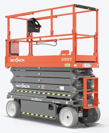 Plataforma micro tesoura elétrica 7,3 m, modelo Skyjack SJ3219 Micro, para locação
